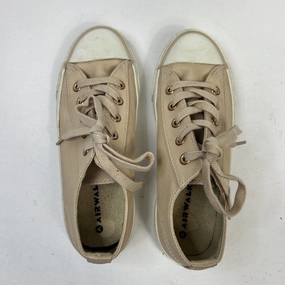 Airwalk Pink Legacee Cap Toe Sneakers Size 7.5 Faux Leather - Picture 2 of 11